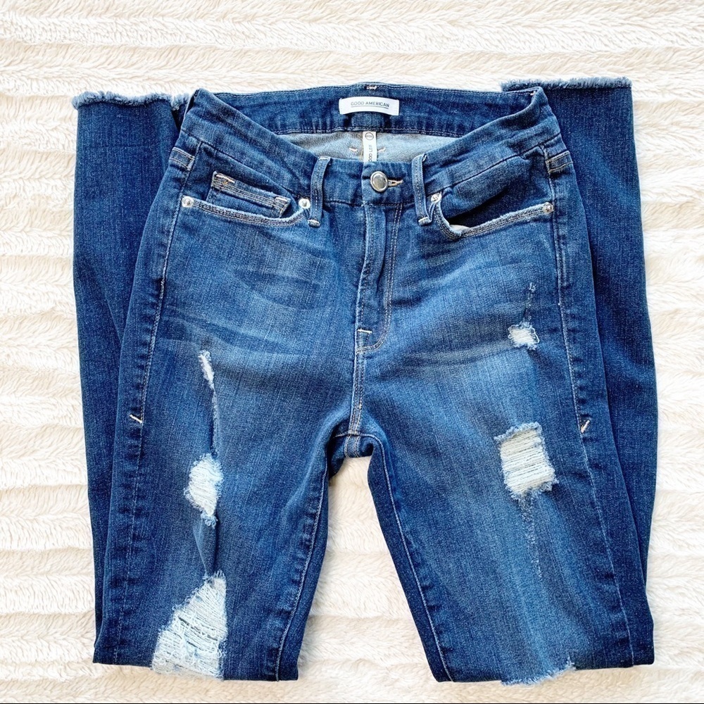 Good AMERICAN Good Legs Jeans Sz 0/25 - Picture 5 of 9